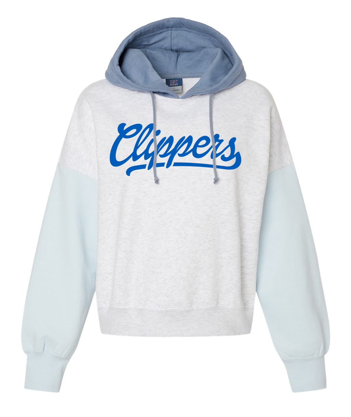 Clipper Script Womens Sueded Fleece Crop Hoodie