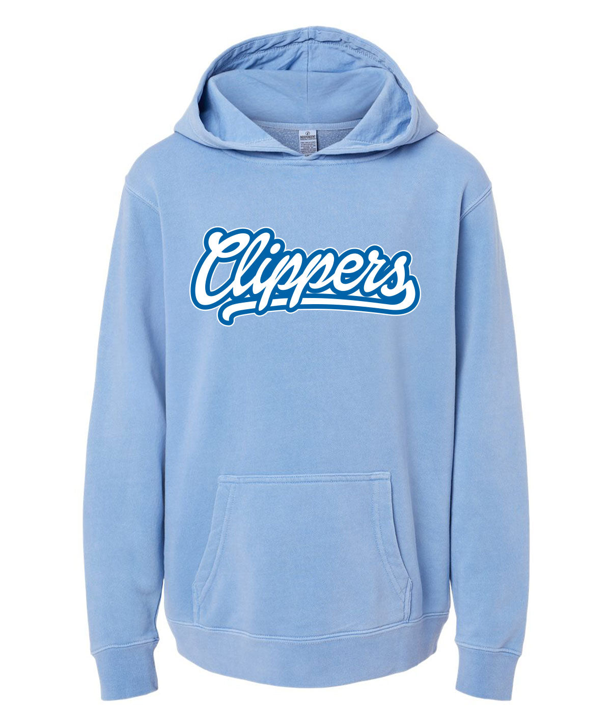 Clippers Script Youth Cozy Hooded Sweatshirt