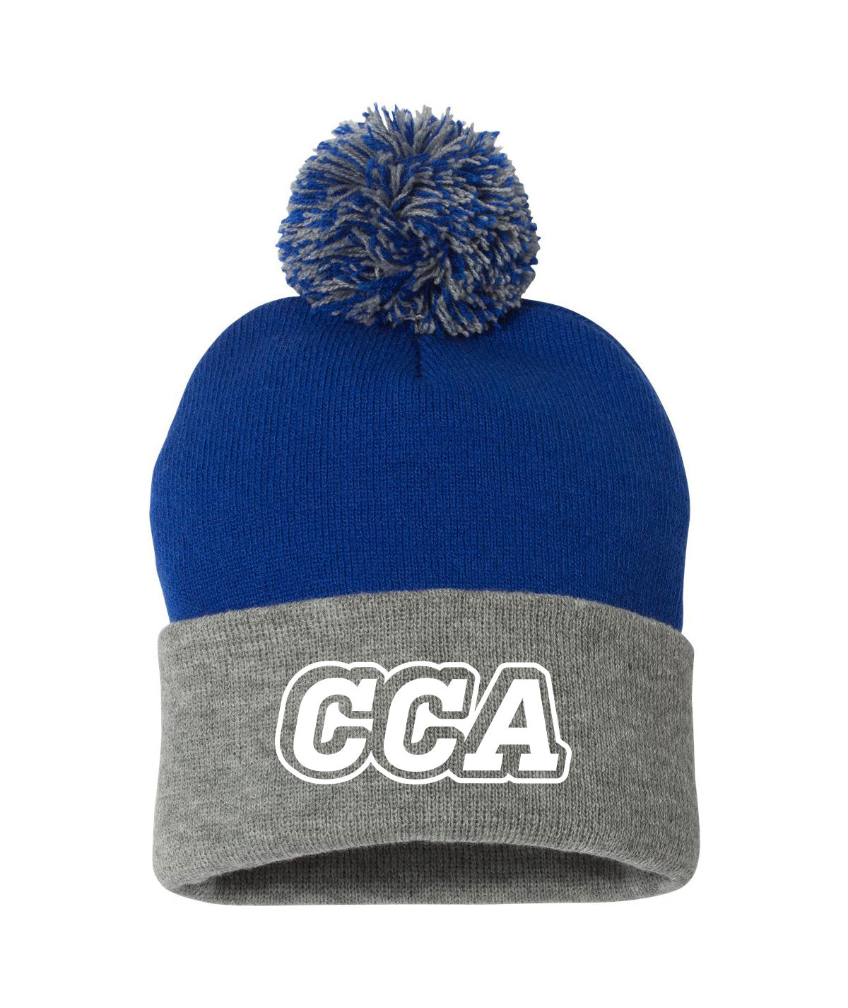 CCA Clippers Striped Pom Beanie